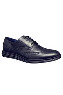 Кожаные деловые туфли на шнуровке в стиле смарт-офис TOP STAKA SHOES, черный