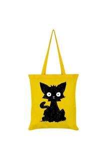 Большая сумка с изображением испуганного кота Grindstore, желтый