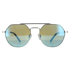 Поляризованные синие солнцезащитные очки Aviator Silver Saturn, длина волны 555 нм Serengeti, серебро
