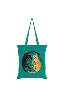 Большая сумка с изображением небесных котят Grindstore, зеленый