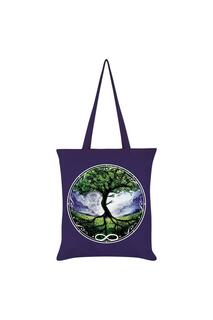 Большая сумка-тоут Spiritual Tree Of Life Grindstore, фиолетовый
