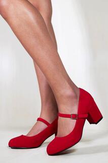 Туфли Мэри Джейн на широком блочном каблуке &apos;Araceli&apos; Where&apos;s That From, красный