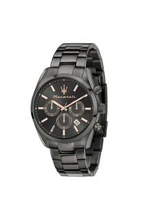 Спортивные аналоговые кварцевые часы Attrazione из нержавеющей стали — R8853151001 Maserati, черный