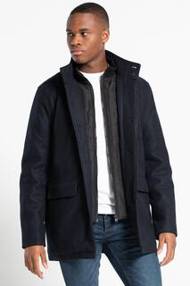 Пальто из искусственной шерсти с воротником-воронкой Tokyo Laundry, синий