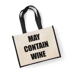 Большая черная джутовая сумка может содержать вино 60 SECOND MAKEOVER, черный