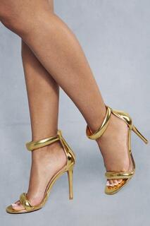 Туфли на едва заметном каблуке с металлизированной подкладкой MISSPAP, золото