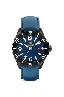 Спортивные аналоговые часы Carbon Peak из нержавеющей стали — Smwgb0000250 Swiss Military Hanowa, синий