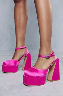 Туфли на каблуке Extreme на платформе со стразами MISSPAP, розовый