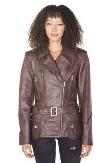 Длинная кожаная косуха-Кито Infinity Leather, коричневый