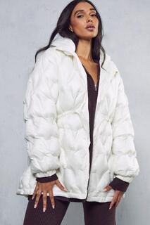 Пальто с защипами на талии и завязками на кулиске MISSPAP, белый