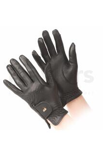 Кожаные перчатки для верховой езды Aubrion, черный