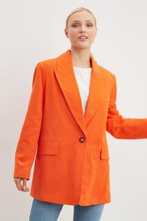 Длинная льняная куртка-бойфренд Petite Dorothy Perkins, оранжевый