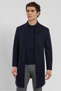 Пальто с перевернутым воротником Steel &amp; Jelly, темно-синий