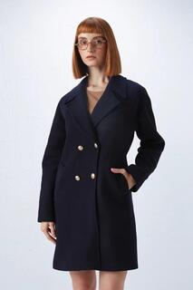 Пальто с пуговицами Gusto, темно-синий