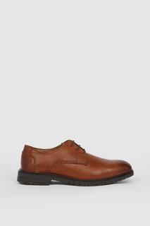 Кожаные повседневные туфли Airsoft Comfort на шнуровке Debenhams, коричневый