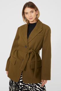 Пальто-пиджак с поясом Debenhams, хаки