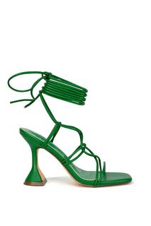 Туфли на среднем высоком каблуке с квадратным носком и шнуровкой &apos;Briar&apos; XY London, зеленый