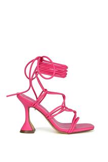 Туфли на среднем высоком каблуке с квадратным носком и шнуровкой &apos;Briar&apos; XY London, розовый
