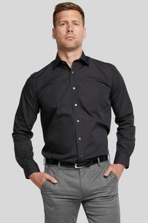 Черная деловая рубашка классического кроя без железа Double TWO, черный