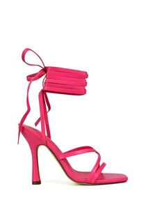 Босоножки &apos;Kyra&apos; на высоком каблуке-шпильке со шнуровкой и квадратным носком XY London, розовый