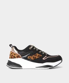 Массивные кроссовки Animal Print Chunky Dad Trainer Joe Browns, мультиколор