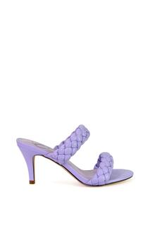 Босоножки &apos;Marsha&apos; с плетеными ремешками и квадратным носком, туфли-мюли на среднем высоком каблуке XY London, фиолетовый