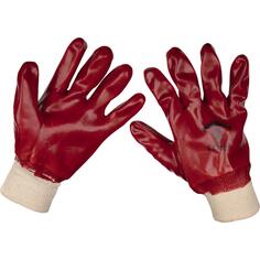 ПАРА — БОЛЬШИЕ универсальные перчатки из ПВХ — трикотажные запястья — водонепроницаемая защита Loops, мультиколор