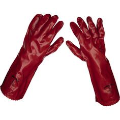ПАРА красных рукавиц из ПВХ — защита предплечья — 450 мм — водонепроницаемая защита Loops, мультиколор