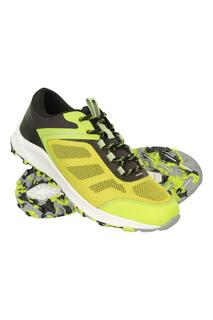 Спортивные кроссовки Trail Runners Performance OrthoLite Shoes Synthetic Mesh Mountain Warehouse, зеленый