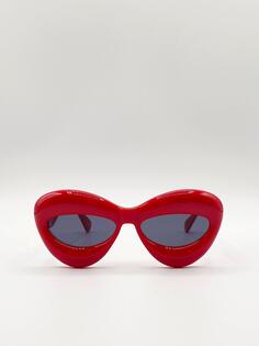 Массивные солнцезащитные очки красного цвета SVNX, красный