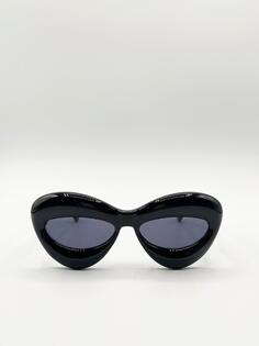 Массивные солнцезащитные очки черного цвета SVNX, черный