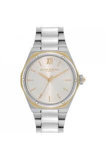 Спортивные роскошные модные аналоговые кварцевые часы из нержавеющей стали — 24000031 Olivia Burton, серебро