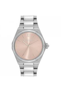 Спортивные роскошные модные аналоговые кварцевые часы из нержавеющей стали — 24000071 Olivia Burton, розовый