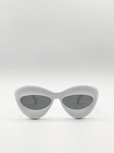 Массивные солнцезащитные очки Cateye SVNX, белый