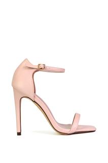 Босоножки на высоком каблуке с квадратным носком и ремешками на шпильке &apos;Bambi&apos; для вечеринок XY London, розовый