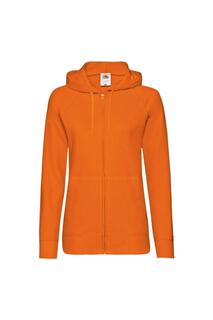 Приталенная легкая куртка-толстовка с капюшоном / Zoodie (240 GSM) Fruit of the Loom, оранжевый