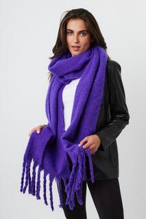 Массивный шарф-одеяло оверсайз My Accessories London, фиолетовый