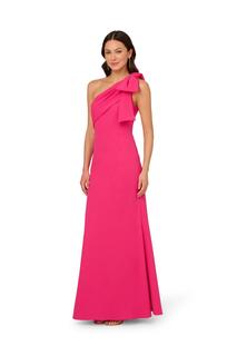 Длинное платье из эластичного крепа Adrianna Papell, розовый