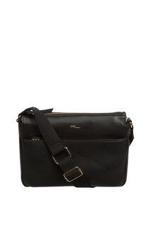 Черная сумка через плечо из кожи наппа &apos;Amber&apos; Pure Luxuries London, черный