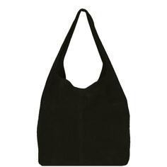 Черная сумка-хобо из мягкой замши | BYIAE Sostter, черный