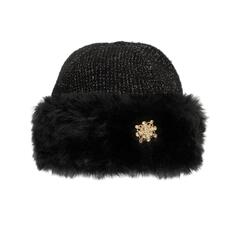Черная уютная шляпа и брошь «Лунный свет» Bibi Bijoux, черный