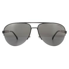 Матовые черные серые поляризованные солнцезащитные очки Aviator Carrera, черный