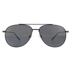 Матовые черные серые солнцезащитные очки-авиаторы Salvatore Ferragamo, черный