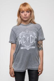 Черная футболка Ice Burnout AC/DC, серый