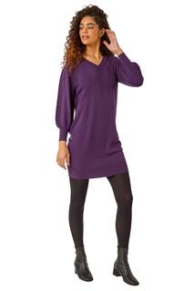Длинное трикотажное платье-джемпер Roman, фиолетовый