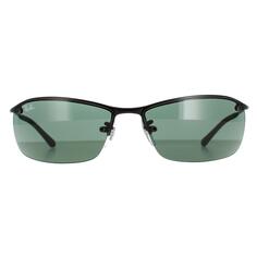Матовые черные зеленые солнцезащитные очки с запахом Ray-Ban, черный