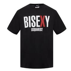 Черная футболка с логотипом BiSexy Dsquared2, черный