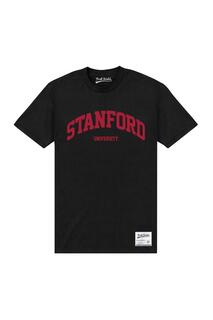 Черная футболка с надписью Stanford University, черный