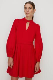 Приталенное платье Ponte с замочной скважиной Oasis, красный