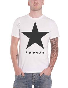 Черная футболка со звездой David Bowie, белый